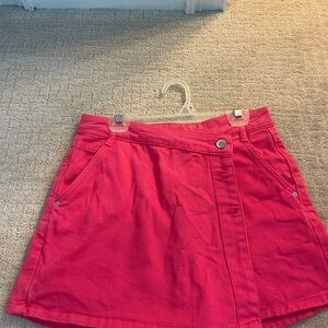 Zara Pink Wrap Mini Skirt